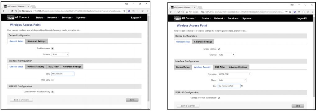 Konfiguration Passwort